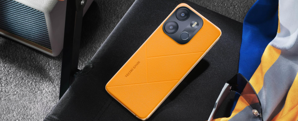 Tecno kuendigte die neue Farbe Magic Skin Orange mit Lederoberflaeche