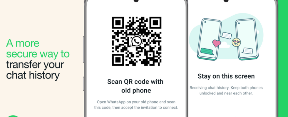 WhatsApp fuehrt QR Code Unterstuetzung ein um Chats auf Ihr neues Telefon