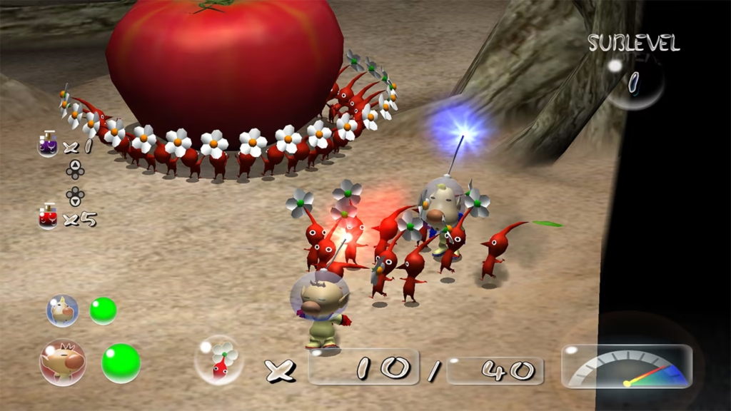 Nintendo GameCube Pikmin 2 behebt ein Problem mit der Länge und seinem schrecklichen Höhlensystem, das das Original nie hatte, ohne Zeitlimit oder echte Strategie.