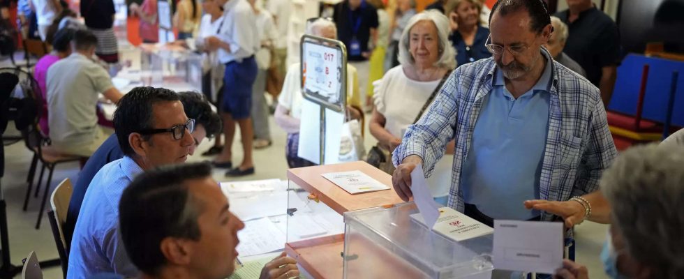 Die Abstimmung in Spanien beginnt mit einer Wahl die zu