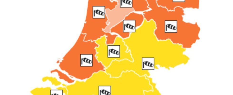 KNMI warnt vor Sturm Poly Code Orange fuer sehr starke