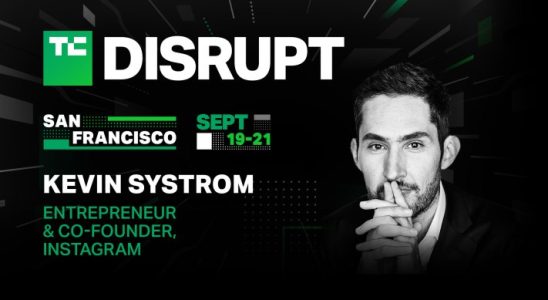 Kevin Systrom spricht auf der Tech Disrupt 2023 ueber KI