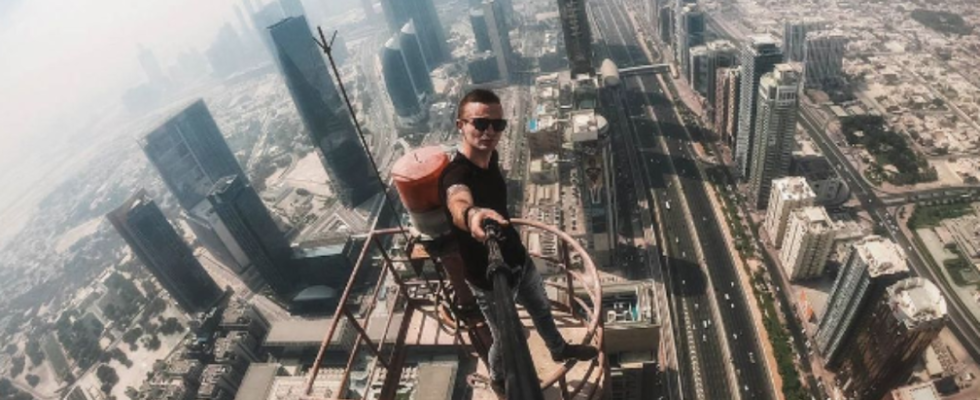 Wolkenkratzer Daredevil bekannt fuer Hochhaus Stunts stirbt nach Sturz aus Hongkonger