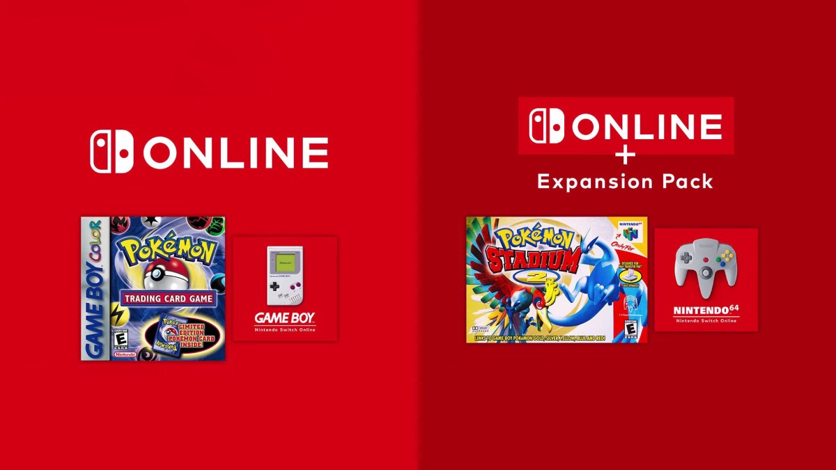 Grafik von Pokemon Presents, die die Aufnahme des Pokemon-Sammelkartenspiels und des Pokemon-Stadions auf Nintendo Switch Online enthüllt