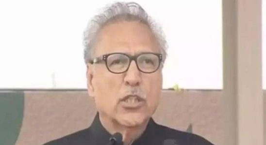 Arif Alvi Pakistans Praesident Alvi ruft bei den Feierlichkeiten zum