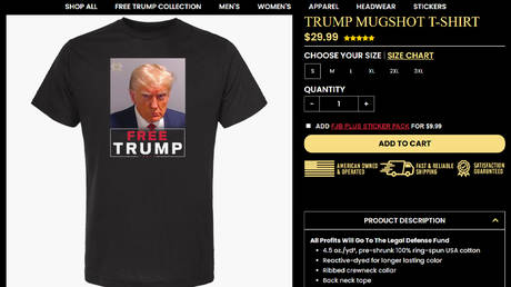 Aus einem Fahndungsfoto von Trump wurde Merch – World