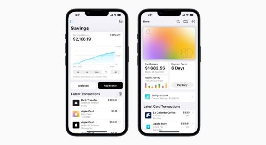 Das Sparkonto der Apple Card erreicht Einlagen in Hoehe von