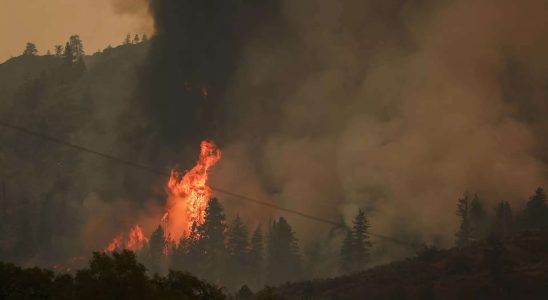 Kanadische Feuerwehrleute fuehren einen epischen Kampf um Gemeinden nach Massenevakuierungen