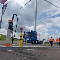 Koplopers Elektrische Baumaschinen laden ohne Staus im Stromnetz Klima