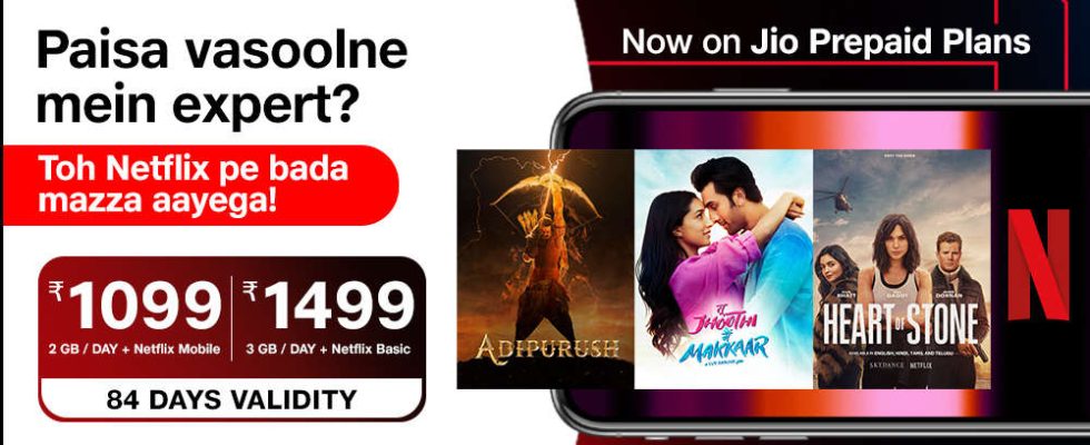 Mobiltarif Die neuen Prepaid Tarife von Reliance Jio kostenloses Netflix Abonnement unbegrenztes