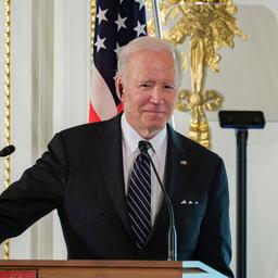 Praesident Biden und die Staats und Regierungschefs Japans und Suedkoreas