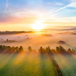 Wettervorhersage Neblige Morgenstunden weichen schnell Sonnenschein Wettervorhersage