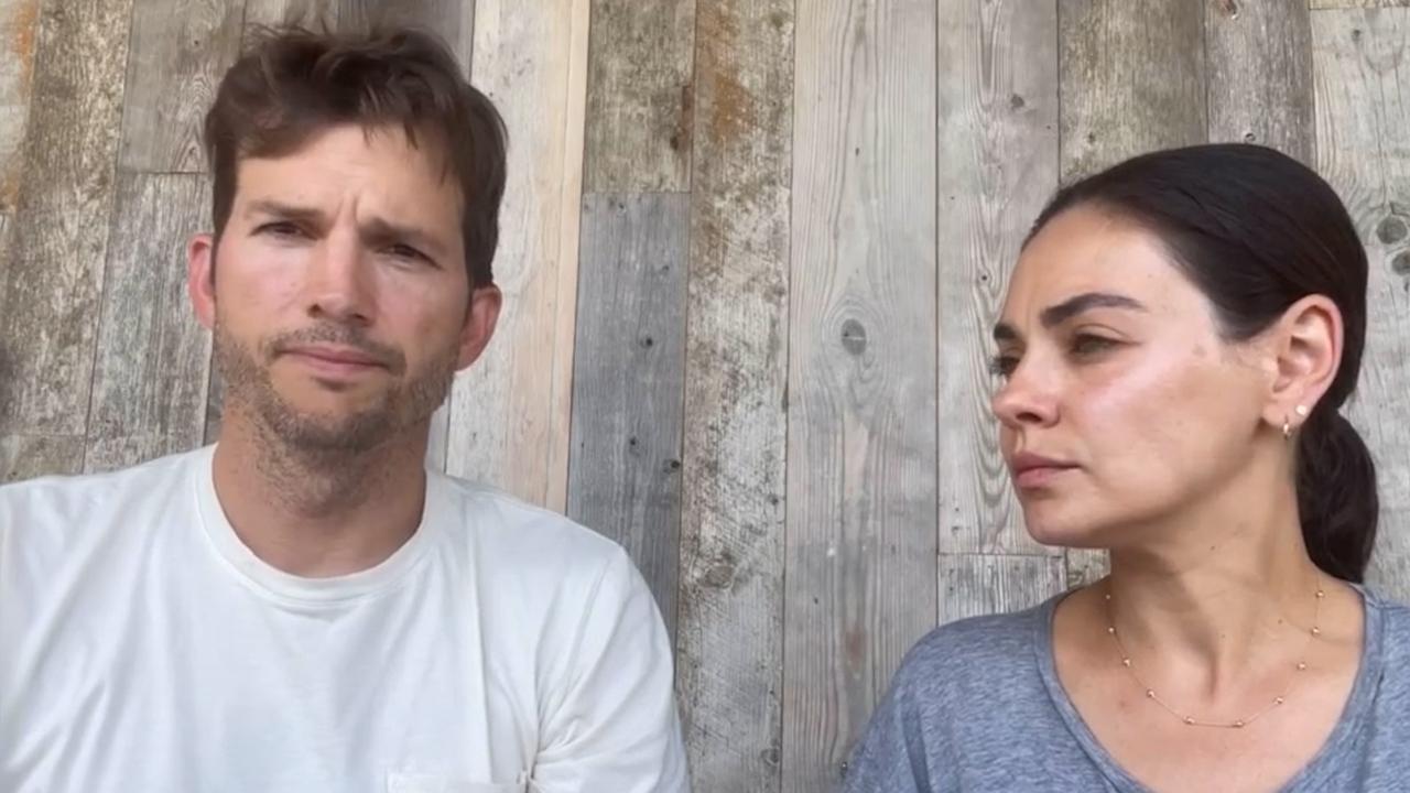 Beeld uit video: Kutcher en Kunis over steunbrief aan Masterson: 'Trekken juridisch systeem niet in twijfel'