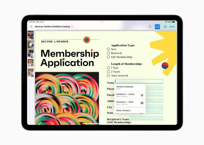 Automatisches Ausfüllen von Apple-PDFs auf iPadOS 17