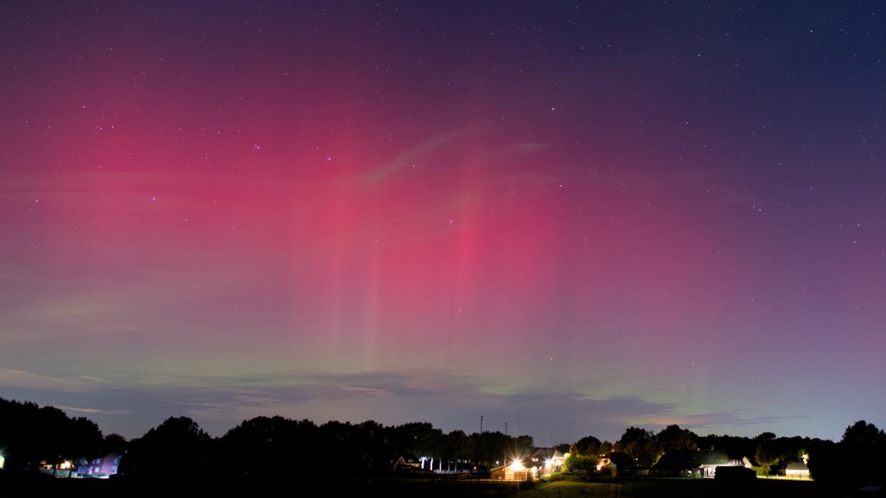 Beeld uit video: Timelapse toont noorderlicht in Noord-Brabant