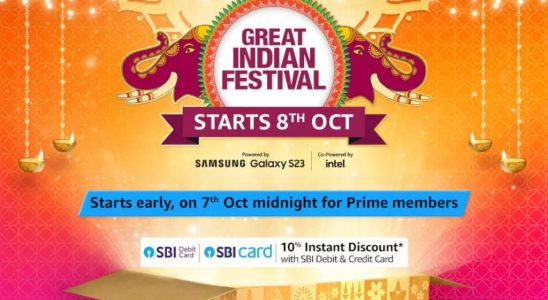 Amazon Great Indian Festival Verkauf 2023 angekuendigt Datum Rabatte und mehr