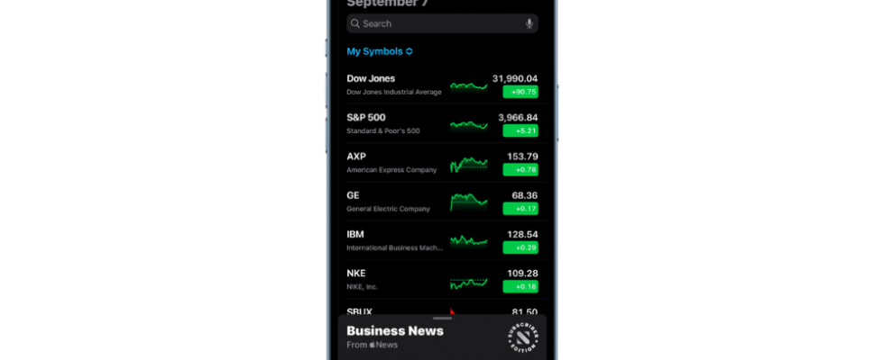 Apple hatte Plaene Benutzern den Handel mit Aktien auf ihrem