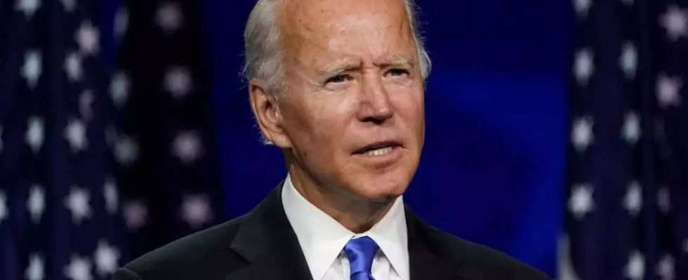 Biden Biden teilt den Fuehrern der pazifischen Inseln mit dass