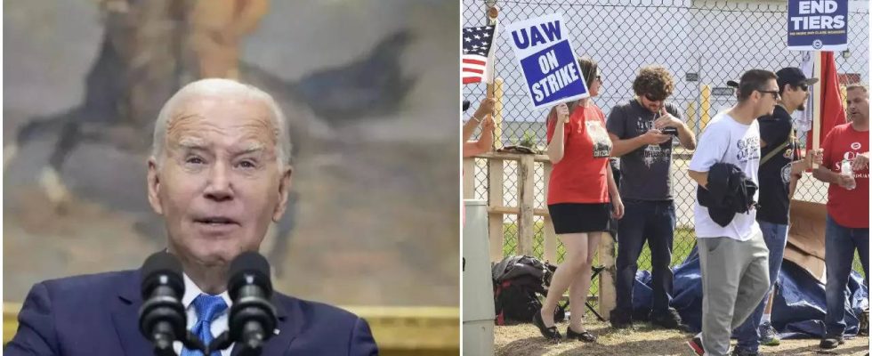 Biden besucht am Dienstag streikende US Autoarbeiter