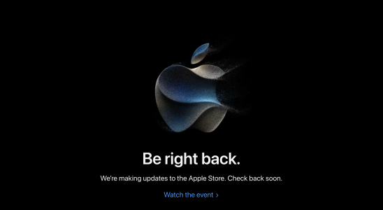 Der Apple Store wird vor der Einfuehrungsveranstaltung des iPhone 15