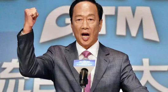 Gou Terry Gou der Taiwans Praesidentschaft anstrebt tritt als Foxconn Vorstandsmitglied