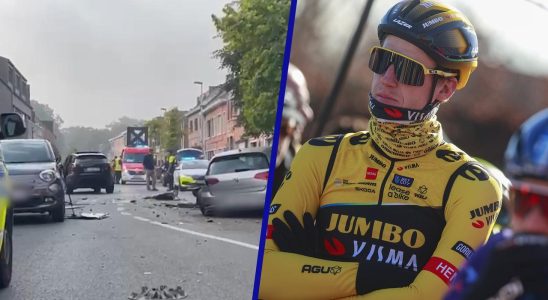 Van Aert kaempft mit den Traenen nachdem er sich von