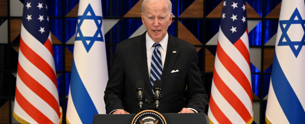 Aussterbeereignis Israel Palaestina Krieg Biden sagt er unterstuetze die Zwei Staaten Loesung