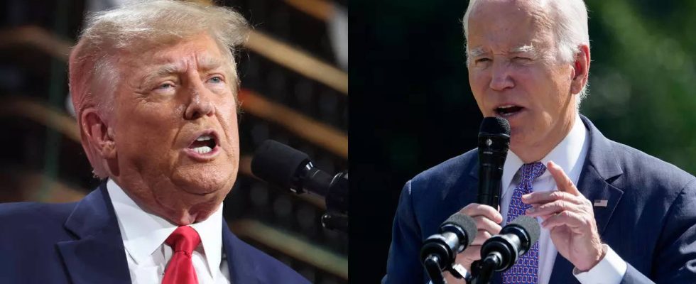 Donald Trump Biden verteidigt den Verzicht auf Gesetze zum Bau