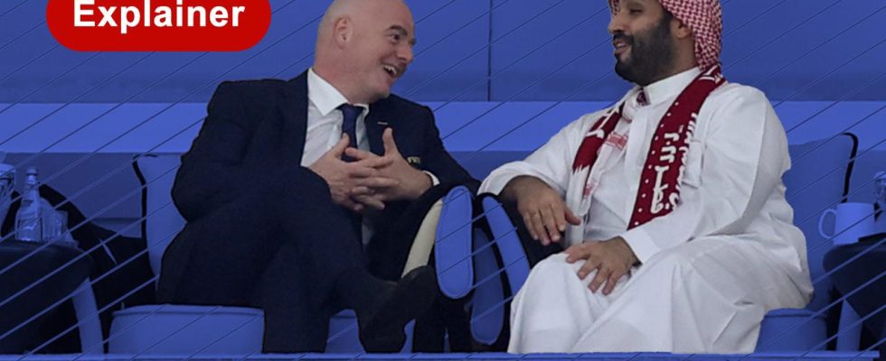 FIFA Chef Infantino bestaetigt dass Saudi Arabien die FIFA Weltmeisterschaft 2034 ausrichten wird