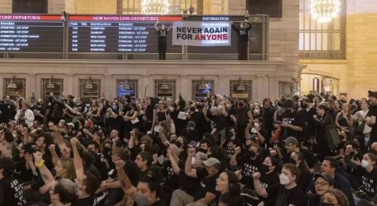 Israel Hamas Krieg Demonstranten schliessen New Yorks Grand Central