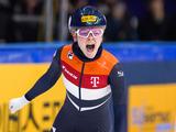 Nach einer Strafe verpasst Velzeboer WB Gold ueber 500 Meter Silber