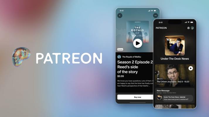 Patreon fuehrt neue Funktionen eine neu gestaltete App und einen