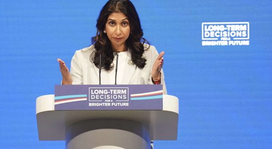 Suella Braverman Der aufruehrerische Tory ahmt die Rhetorik des US amerikanischen