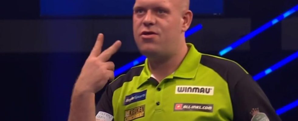 Van Gerwen verfehlt zwei historische Neun Darter und ist beim World