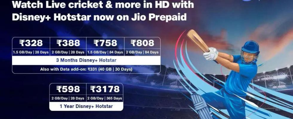 Weltmeisterschaft Livestream zur Cricket Weltmeisterschaft 2023 Reliance Jio fuehrt 6 Prepaid Plaene