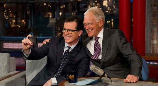 David Letterman ist endlich wieder als Gast in Stephen Colberts