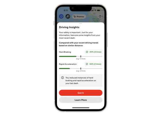 DoorDash fuegt seinen Zustellern neue Sicherheitstools hinzu darunter „Driving Insights