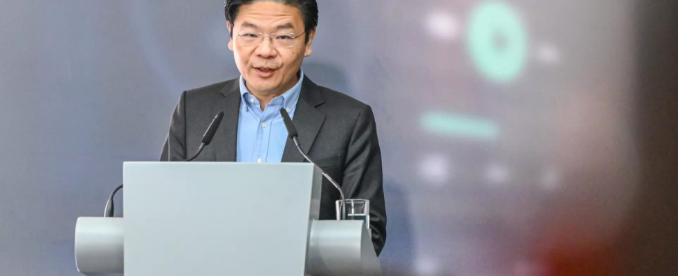 Lawrence Wong Der stellvertretende Premierminister von Singapur Lawrence Wong wird