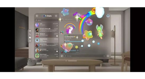 Telegram App Ansehen So wird Telegram auf Apple Vision Pro aussehen