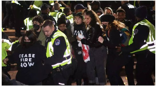 Vor dem Hauptquartier der Demokraten in Washington kommt es zu