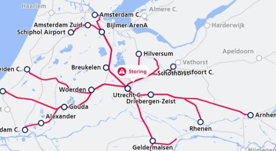 Zugverkehr rund um Utrecht Central durch Meldung einer Person auf