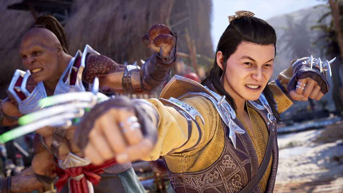 Im Kampf zwischen dem Feuergott Liu Kang und dem Titanen Shang Tsung ist viel los, deshalb wird hier das Ende von Mortal Kombat 1 erklärt.  Dieses Bild ist Teil eines Artikels über die besten Kampfspiele des Jahres 2023.