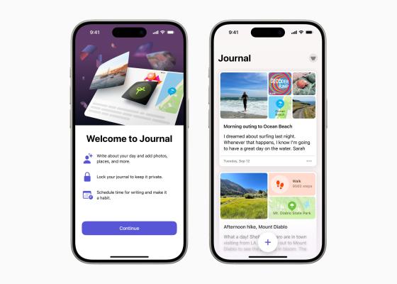 Apples neue Journal App ist jetzt mit der Veroeffentlichung von iOS