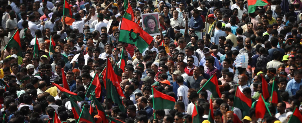 Bangladesh Nationalist Party Zehntausende nehmen an einer Kundgebung der Opposition