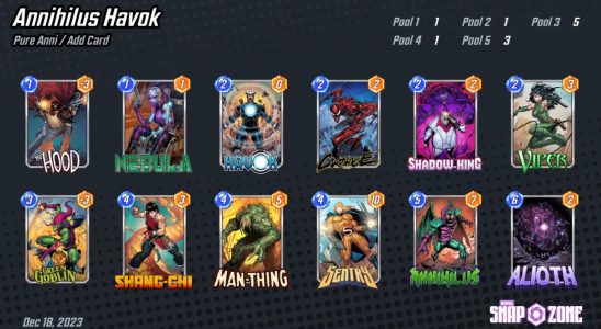 Beste Havok Decks in Marvel Snap