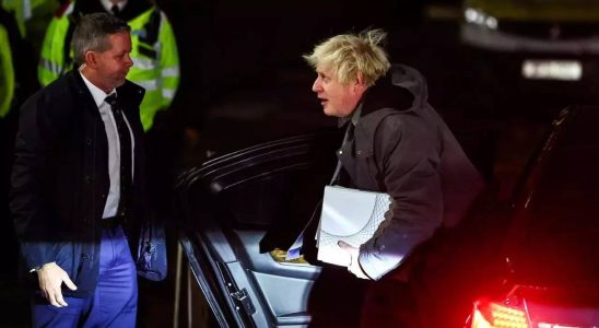 Covid Untersuchung Der fruehere britische Premierminister Boris Johnson trifft vor den