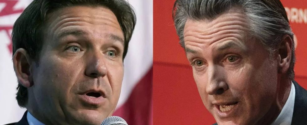 DeSantis vs Newsom Intensives Duell verdeutlicht die Meinungsverschiedenheiten in den