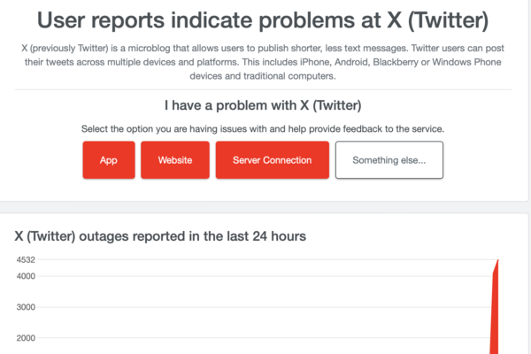Die Social Media Plattform X ist weltweit ausgefallen Benutzer koennen keine Beitraege
