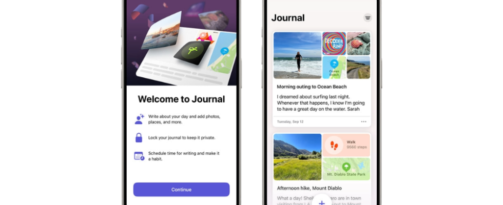 Erste Schritte mit der Journal App auf dem iPhone Was ist
