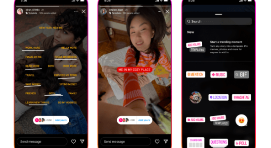 Instagram fuehrt anpassbare „Add Yours Vorlagen ein